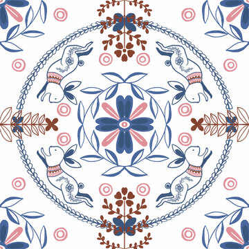 Lisbon illustration Azulejo Tiles italian Portuguese Spanish morocco Retro caramic Tile, Mediterranean Ornamental Background