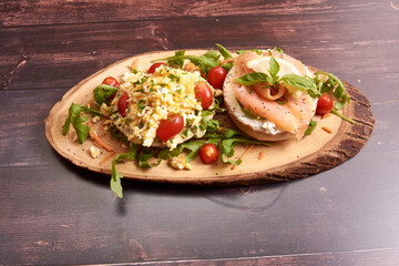 bruschetta with tomato and mozzarella