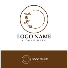 coffee bean logo including coffee farm coffee shop with modern concept