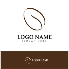 coffee bean logo including coffee farm coffee shop with modern concept