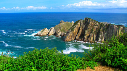Fototapeta na wymiar Cantabric Sea Clifs near the Silent Beach, Principality of Asturias, Asturias, Spain, Europe