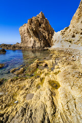 Fototapeta na wymiar El Dedo Reef, Cabo de Gata-Níjar Natural Park, UNESCO Biosphere Reserve, Hot Desert Climate Region, Almería, Andalucía, Spain, Europe