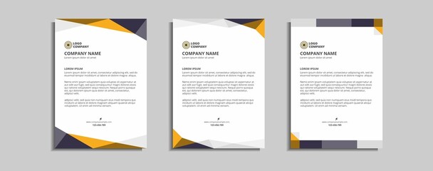 modern corporate letterhead template design