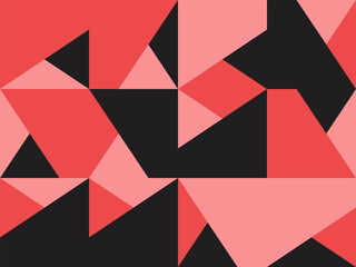 Abstract horizontal Geometric Artwork Design With Simple Shapes And Figures..