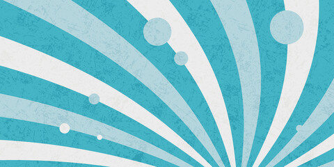 Background with abstract turquoise rays. Vector background.