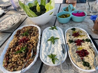 Arabic mezze salads