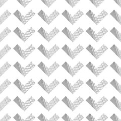 Vector. White and grey background. Artistic background, hand drawn simple shapes, checkmarks, strokes. Mosaic abstract background. Repeating geometric texture.
