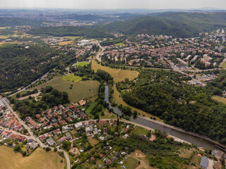 Klein Kinitz in Brünn von oben im Sommer