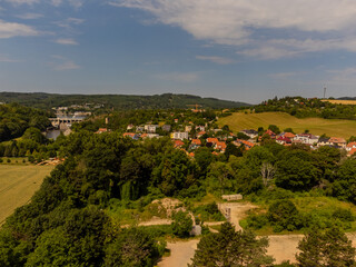 Fototapeta na wymiar Klein Kinitz in Brünn von oben im Sommer