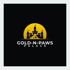 Dog love. Paw logo template, animal day care and pet shop. Dog nose in form of heart logo template. Vector illustration.