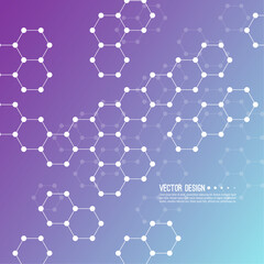 Abstract background of molecular structure.