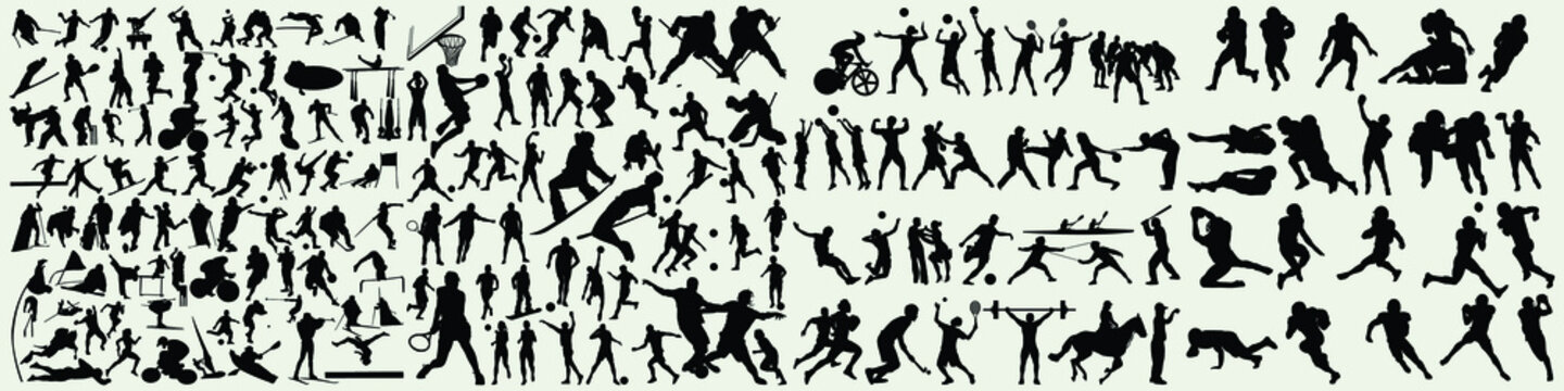 sports people silhouettes sport silhouette