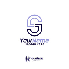 Letter SG Logo Design Template. Initial GS logo concept vector. Creative Icon Symbol