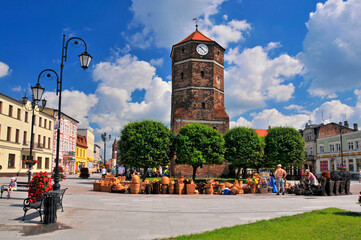 Medieval town hall in Znin, Kuyavian-Pomeranian Voivodeship, Poland.