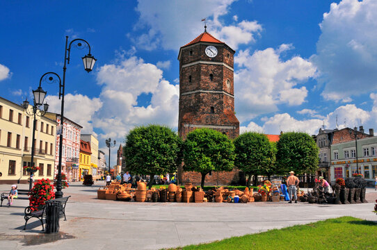 Medieval town hall in Znin, Kuyavian-Pomeranian Voivodeship, Poland.