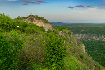 Fototapeta na wymiar Fortification ruins in Georgia cultural heritage travel vacation