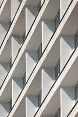 The Pattern of windows, at the facade of modernism building.
