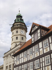 Fototapeta premium Salzwedel - Rathausturm, Sachsen-Anhalt, Deutschland, Europa