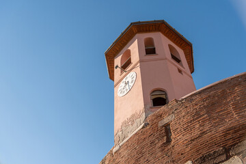 Fototapeta premium The historical clock in Ankara Castle in Ankara, the capital city of Turkey