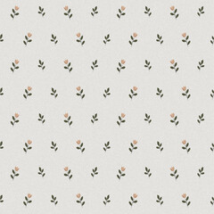 Seamless floral flowers pattern in warm pastel colors. Tender and sweet  