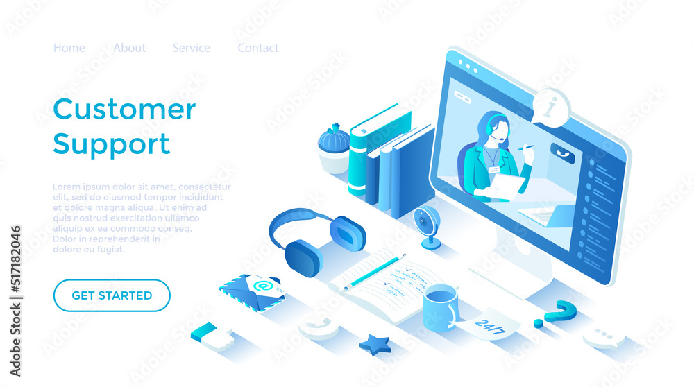 Poster customer service, support, technical assistant or call center. hotline helpdesk. professional online