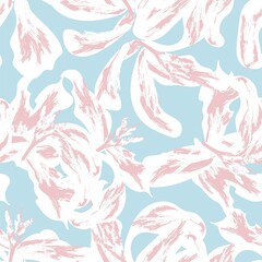 Floral Brush strokes Seamless Pattern Design