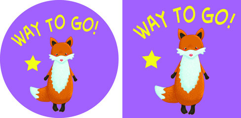 Reward children stickers collection with cure animals. Teachers award badges with funny animals. Labels for a chore chart. Vector illustration.