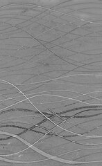 Abstract Marker Hand Drawn Background Texture. Background Illustration Wavy Lines in Doodle Style Hand Drawn Sketch Art. Gray Waves on Grey Background.