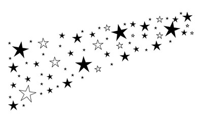 Stars vector. Star design tattoos. stream stars on a white background