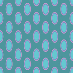 Oval seamless pattern. Green background. Abstract background