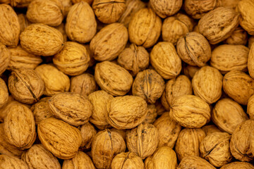 closeup of walnuts