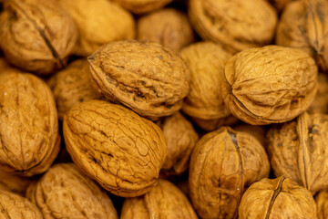 closeup of walnuts