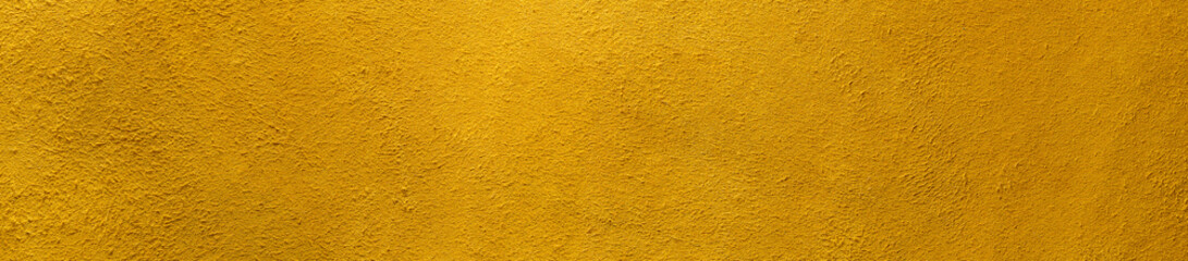 Background of yellow natural leather texture. Panoramic banner