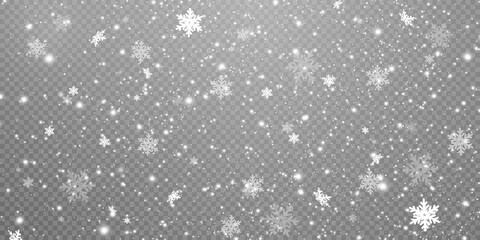 Christmas background. Powder PNG. Magic bokeh shines with white dust. Small realistic glare on a transparent Png background. Design element for cards, invitations, backgrounds, screensavers.