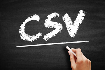 CSV - Comma Separated Values is a delimited text file that uses a comma to separate values, acronym...