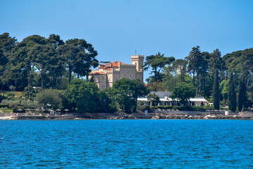 Naklejka premium the city of Poreč, Croatia, panorama of the coast