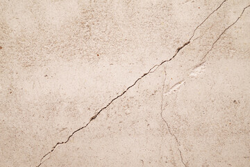 Crack in the white wall. 