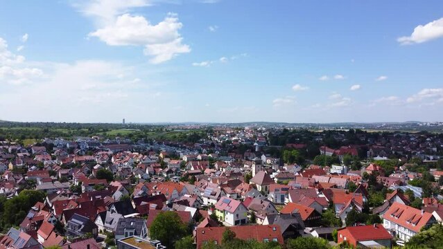 Flug Richtung Stadt Stetten im Remstal - Baden W&uuml;rttemberg