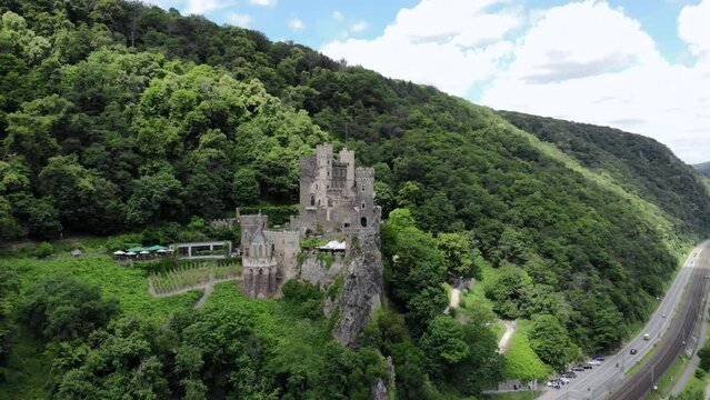 Rheinstein Castle, Trechtingshausen, Unesco World Heritage Site Upper Middle Rhine Valley, Rhineland-Palatinate, Germany