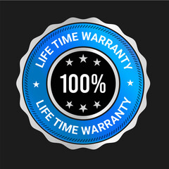 Life time Warranty logo design. Lifetime Warranty vector badge icons