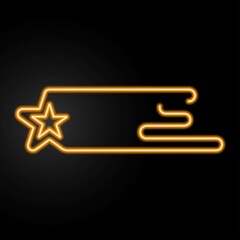 star flying neon, modern glowing banner design, colorful modern design trends on black background. vector illustration.