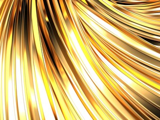 Gold metal background with waves and lines