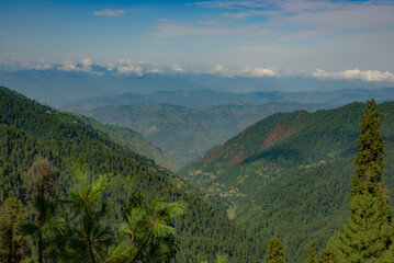 landscape of the mountains