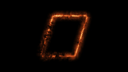 Fototapeta premium Geometric Minimalistic Background - Rectangle and Square illustration with fire FX for scifi images and texts