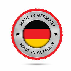 Made in Germany vector logo.  Germany flags logo design.