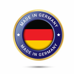 Made in Germany vector logo.  Germany flags logo design.