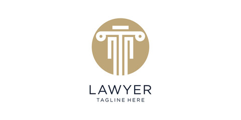 Law logo design concept vector, lawyer, law firm, justice