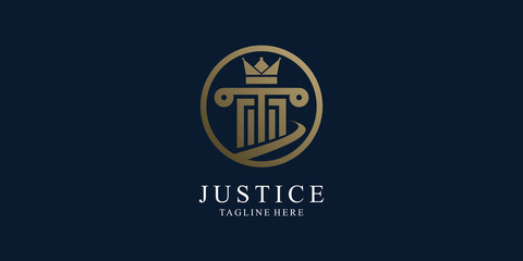 Law logo design concept vector, lawyer, law firm, justice