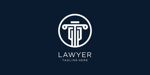 Law logo design concept vector, lawyer, law firm, justice