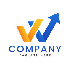 Colorful abstract gradient logo template vector